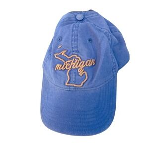 Home‎ Free Míchigan Map Embroidered Blue Cotton Baseball Cap One Size
